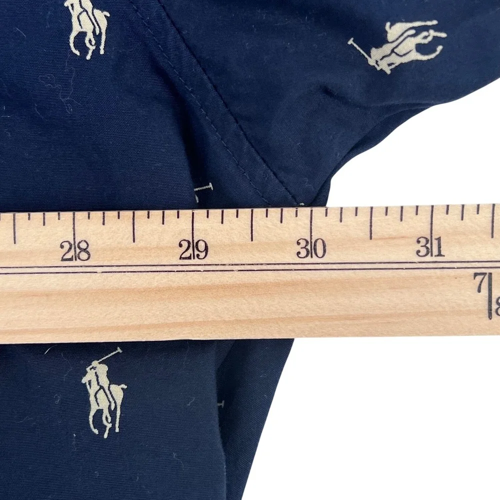 Polo Ralph Lauren Mens 3X Navy Blue Pony Logo Cotton Sleep Pajama Shirt Tall